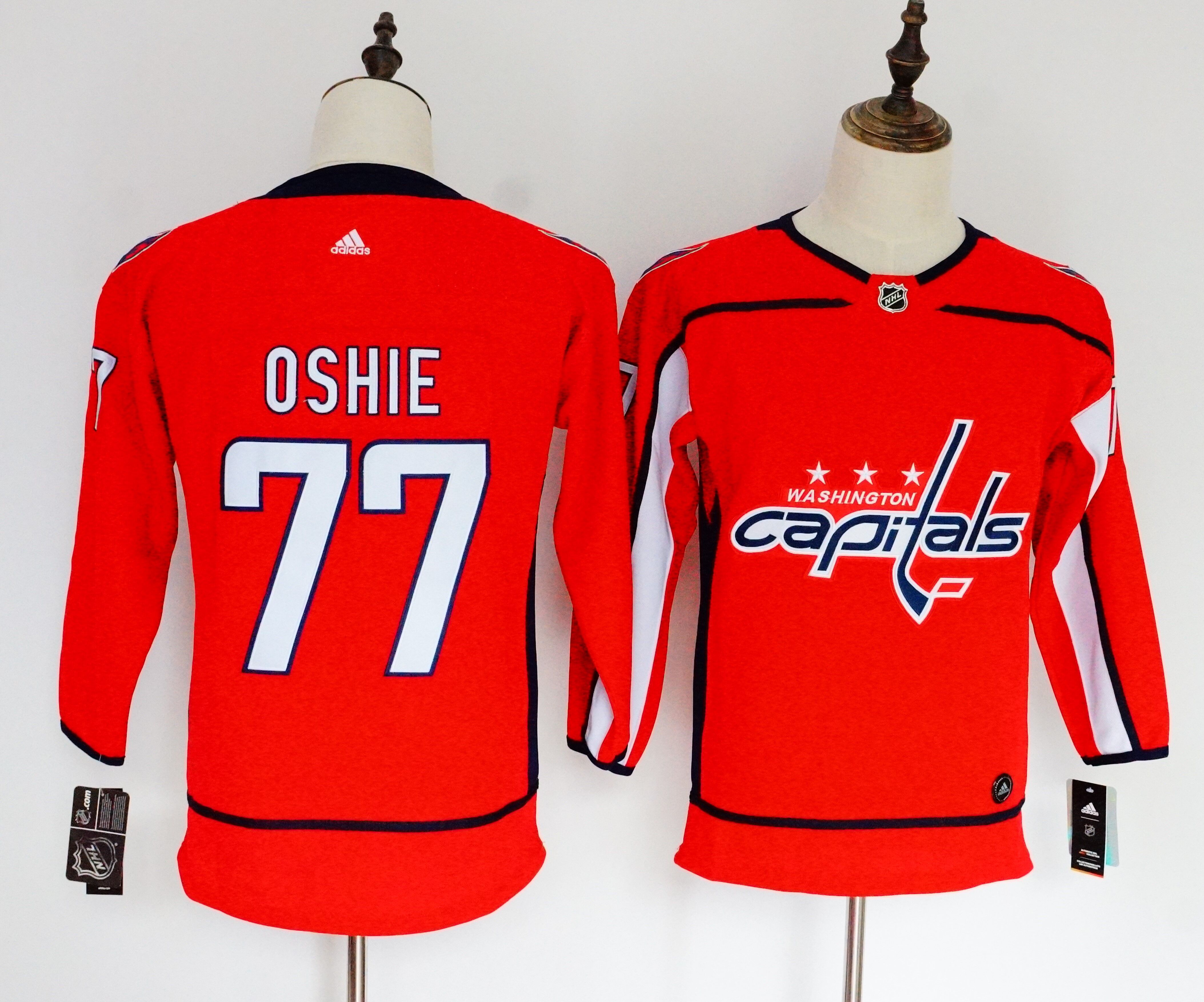 Women Washington Capitals #77 Oshie red Hockey Stitched Adidas NHL Jerseys->women nhl jersey->Women Jersey